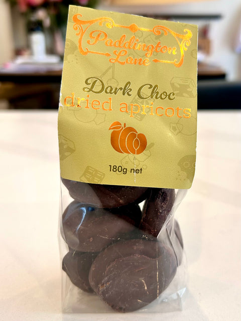 Paddington Lane Dark Chocolate Dried Apricots 180g