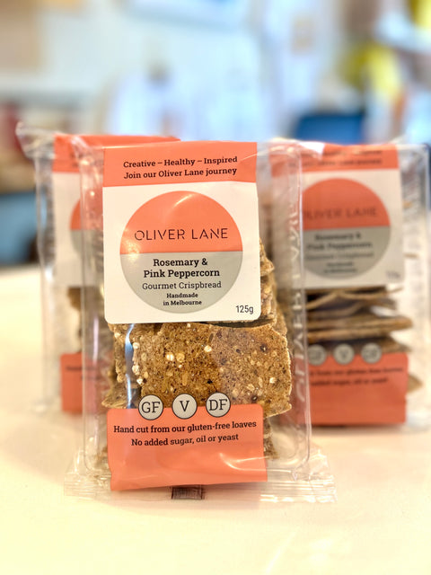 Oliver Lane Rosemary and Pink Peppercorn Gourmet Crispbreads 200g