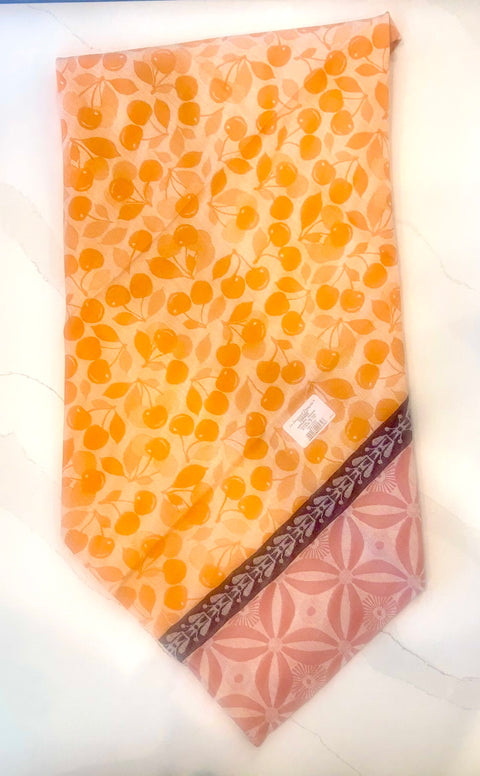 Le Jacquard Francais Cerises Napoleon Orange Tea Towel 80x60cm 100% cotton