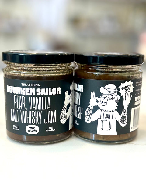Drunken Sailor Pear, Vanila and Whisky Jam 290gm