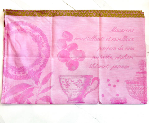 Le Jacquard Francais Macarons Rose Tea Towel 80x60cm 100% cotton