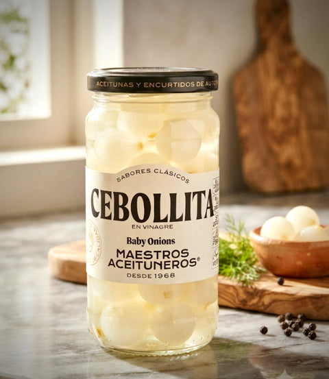 Maestros Pickled Baby Onions (Cebollita) 345g