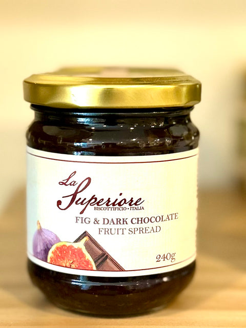 La Superiore Fig and Dark Chocolate fruit spread 240g
