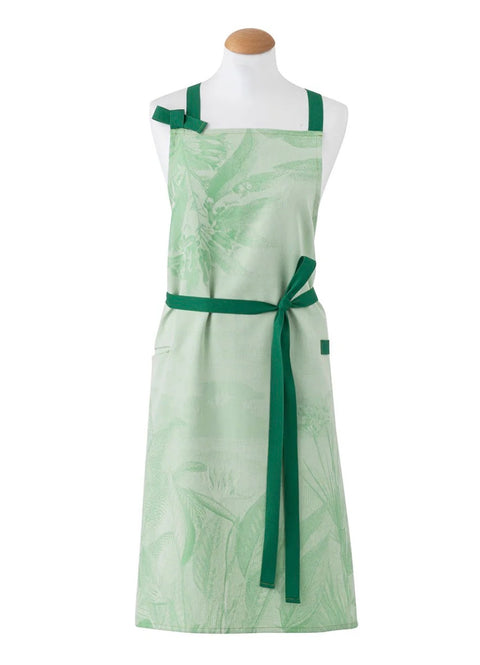 Le Jacquard Francais French Cotton Kitchen Apron Sinharaja Jungle green 100% cotton