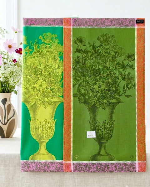 Botanical vase print kitchen towel - Cheese Celebration