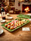 Maioliche Jessica Green Rectangular Christmas Serving Ceramic Dish