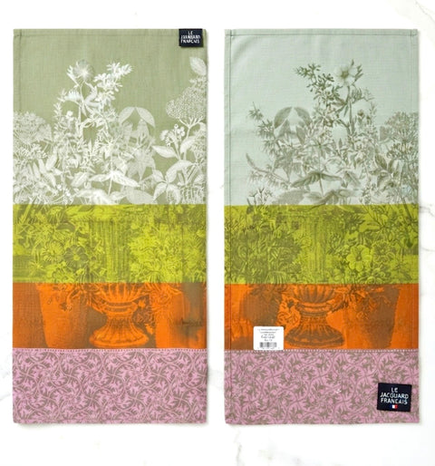 Le Jacquard Francais Floraison Raye - Purple Tea Towel 80x60cm 100% cotton
