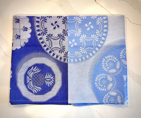 Le Jacquard Francais Faience Bleuet- Blue Tea Towel 80x60cm 100% cotton