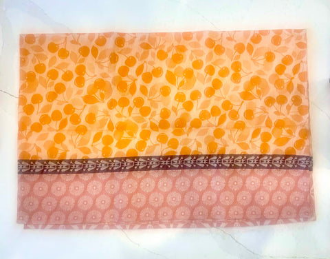 Le Jacquard Francais Cerises Napoleon Orange Tea Towel 80x60cm 100% cotton