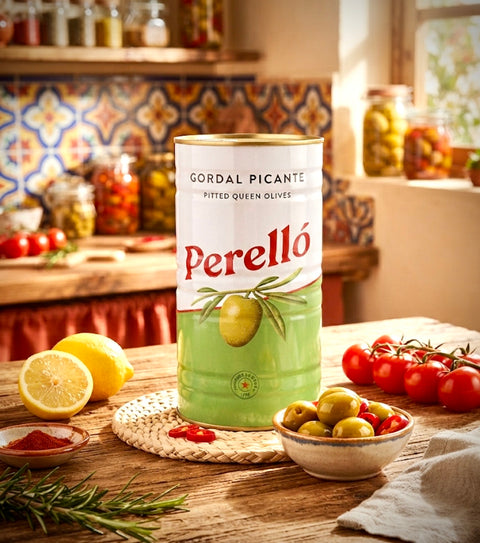 Perello Pitted Queen Olive with chilli 1440g