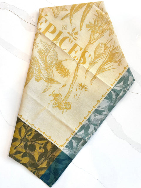Le Jacquard Francais Epices Curry Yellow Tea Towel 80x60cm 100% cotton