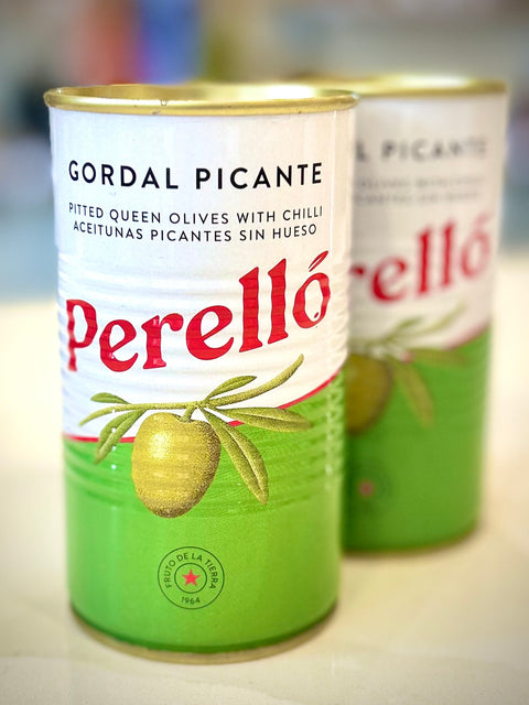 Perello Pitted Queen Olives With Chilli 350g