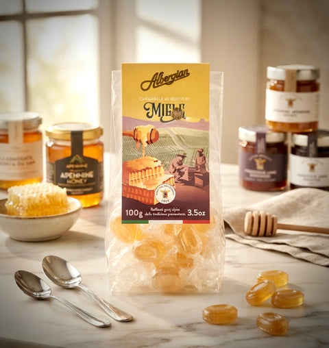 Albergian Caram Honey Lollies 100g