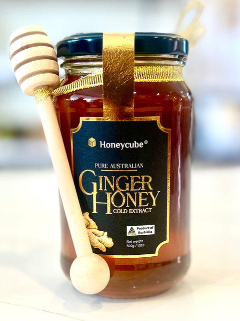 Honeycube Pure Australian Ginger Honey Cold Extract 500gm