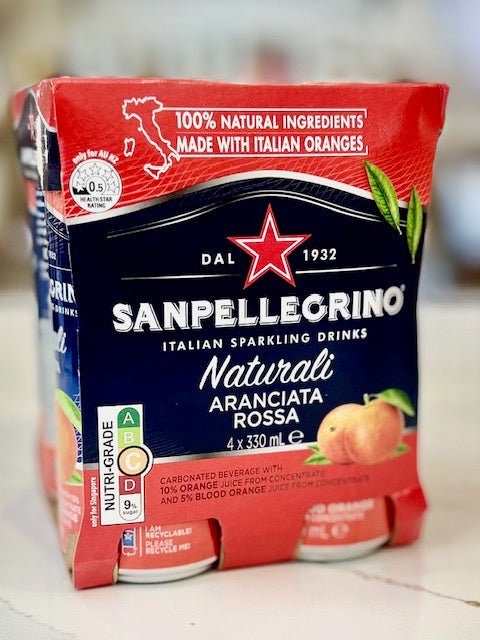San Pellegrino Naturali Aranciata Rossa 330ml x 4 pack