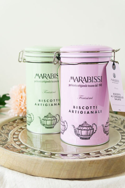 Marabissi tin Artisan biscuits with salted caramel  200g