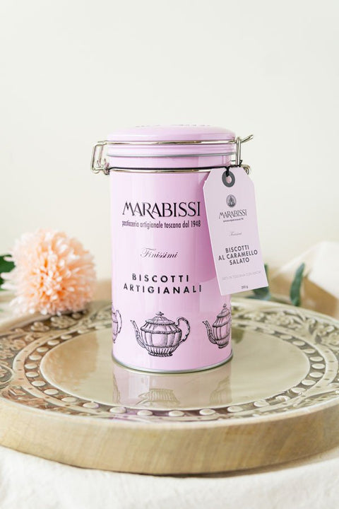 Marabissi tin Artisan biscuits with salted caramel  200g