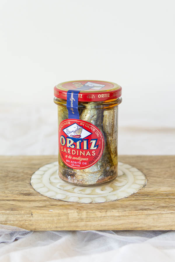 Ortiz Spanish Sardines A la Antiqua "Old Style" Skin On Cheese