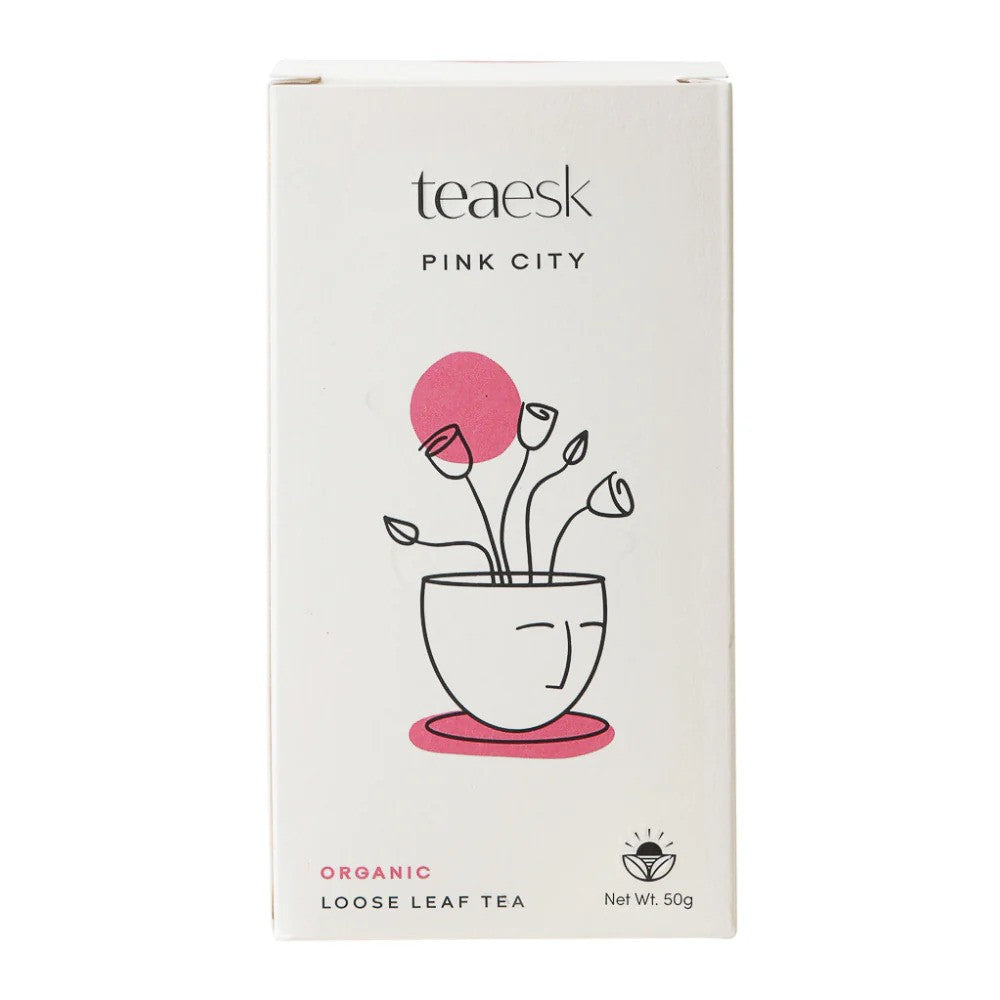 Pink City Organic Herbal Chai Tea by TEAESK 50gm – Cheese Celebration