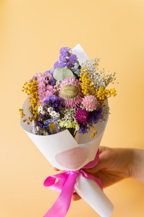 Mini Dried Posy Bouquet Created By 'Flowers By Julia G'
