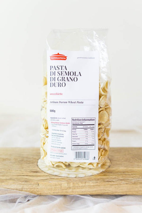 Materiaprima Artisan Durum Wheat Pasta Orecchiette 500g - Cheese Celebration